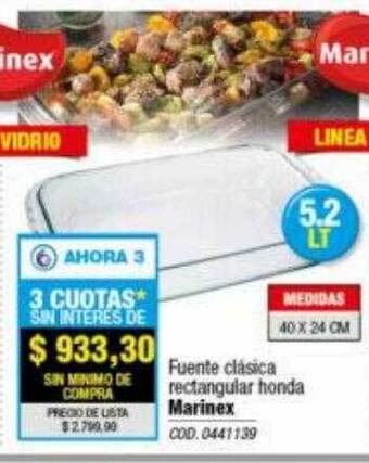 Rio Shop Deco Fuente clásica rectangular honda marinex oferta