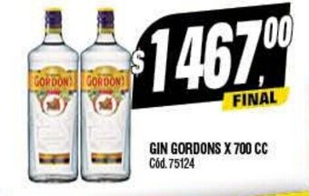 Supermercados Yaguar Gin Gordons X 700 CC oferta