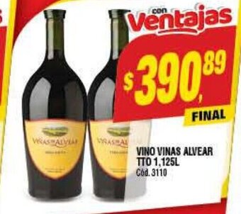 Supermercados Yaguar Vino Vinas Alvear TTO 1,125L oferta