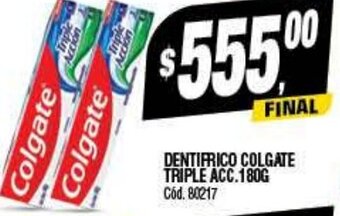 Supermercados Yaguar Dentifrico Colgate Triple Acc. 180g oferta