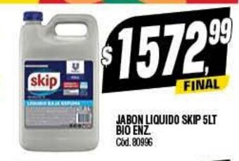 Supermercados Yaguar Jabon Liquido Skip 5LT Bio Enz. oferta