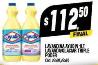 Supermercados Yaguar Lavandina Ayudin 1LT oferta