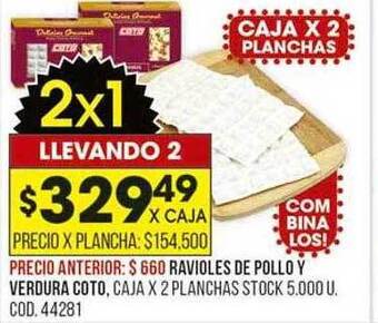 Coto Ravioles de pollo y verdura coto oferta