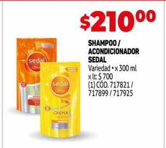 Makro Shampoo acondicionador sedal oferta