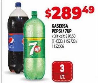 Makro Gaseosa pepsi 7up oferta