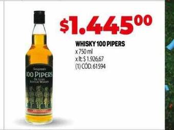 Makro Whisky 100 pipers oferta