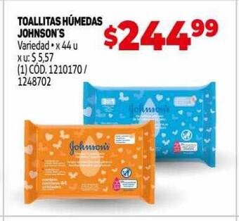 Makro Toallitas húmedas johnson's oferta