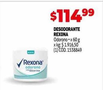 Makro Desodorante rexona oferta