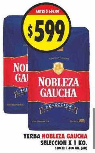 Supermercados Becerra Yerba nobleza gaucha seleccion oferta