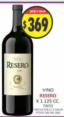 Supermercados Becerra Vino resero oferta