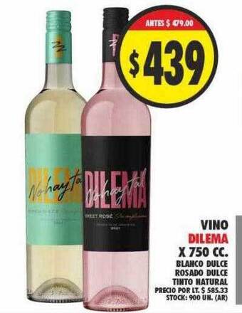 Supermercados Becerra Vino dilema oferta