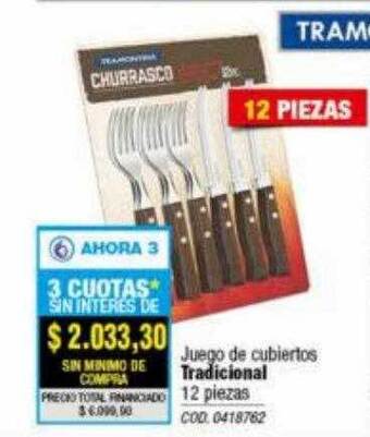 Rio Shop Deco Juego de cubiertos tradicional tramontina oferta