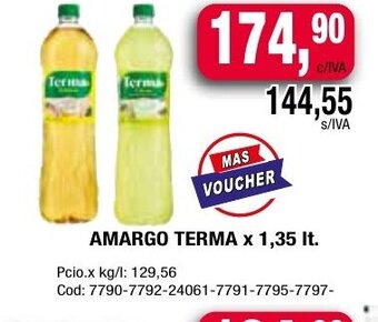 Maxiconsumo Amargo Terma x 1.35 lt oferta