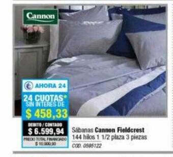 Rio Shop Deco Sábanas cannon fieldcrest oferta