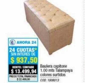 Rio Shop Deco Baulera capitone 1.00 mts talampaya colores surtidos oferta