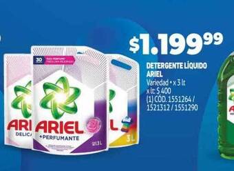 Makro Detergente liquido ariel oferta