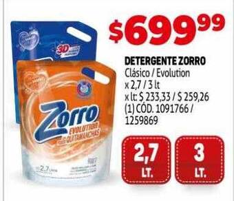 Makro Detergente zorro oferta