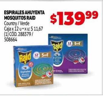 Makro Espirales ahuyenta mosquitos raid oferta