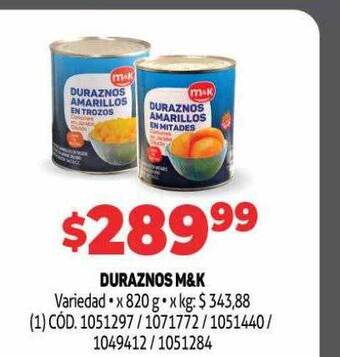 Makro Duraznos m&k oferta