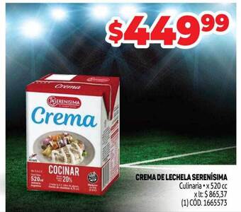 Makro Crema de leche la serenisima oferta