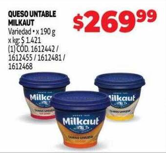 Makro Queso untable milkaut oferta