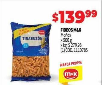 Makro Fideos m&k oferta