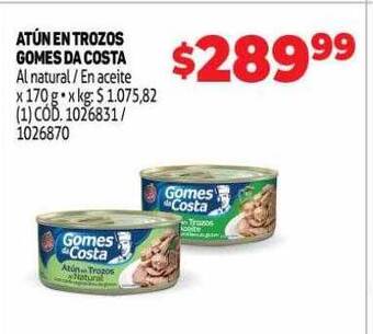 Makro Atún en trozos gomes da costa oferta