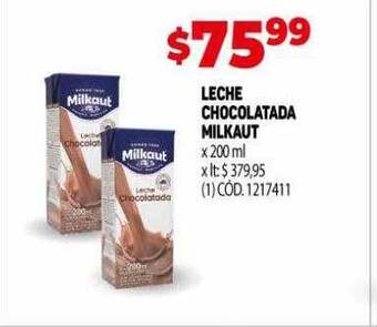Makro Leche chocolatada milkaut oferta