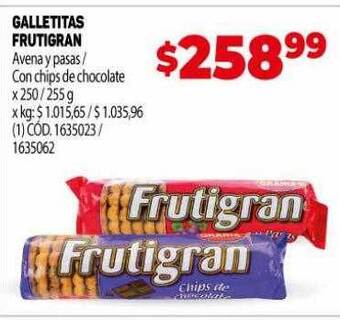 Makro Galletitas frutigran oferta