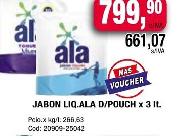 Maxiconsumo Jabon Liq.Ala D/Pouch x 3 lt oferta