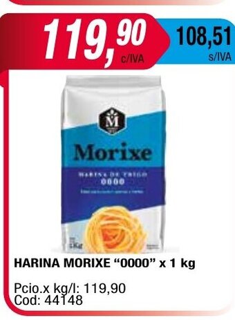 Maxiconsumo Harina Morixe 0000 x 1 kg oferta