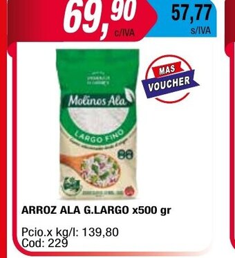 Maxiconsumo Arroz Ala G.Largo x 500gr oferta