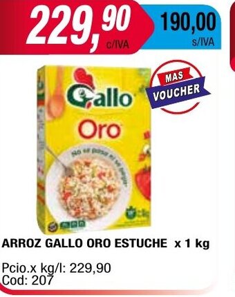 Maxiconsumo Arroz Gallo Oro Estuche x 1 kg oferta