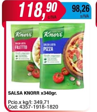 Maxiconsumo Salsa Knorr x340gr oferta