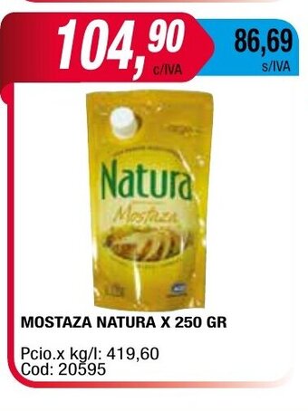Maxiconsumo Mostaza Natura x 250 Gr oferta