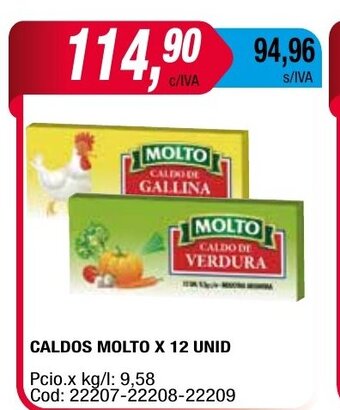 Maxiconsumo Caldos Molto x 12 unid oferta