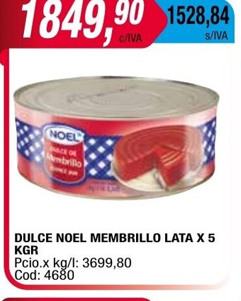 Maxiconsumo Dulce Noel Membrillo Lata x 5kgr oferta