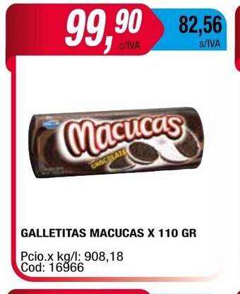 Maxiconsumo Galletitas Macucas x 110gr oferta