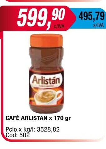 Maxiconsumo Café Arlistan x 170gr oferta