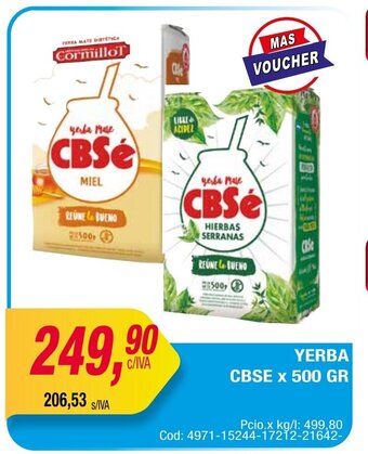 Maxiconsumo Yerba CBSE x 500gr oferta