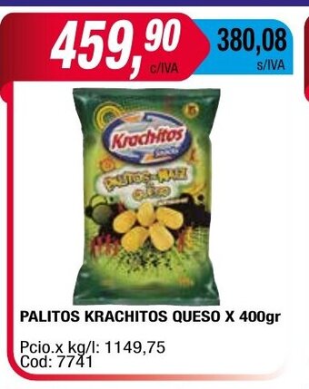 Maxiconsumo Palitos Krachitos Queso x 400gr oferta