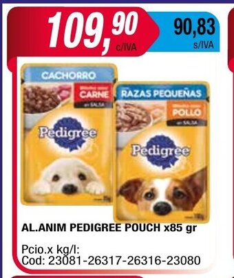 Maxiconsumo Al. Anim Pedigree Pouch x 85gr oferta