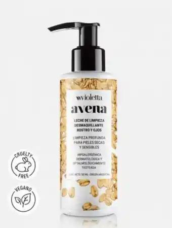 Violetta Fabiani Leche de limpieza piel seca y sensible avena oferta