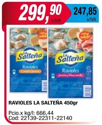 Maxiconsumo Ravioles La Salteña 450gr oferta
