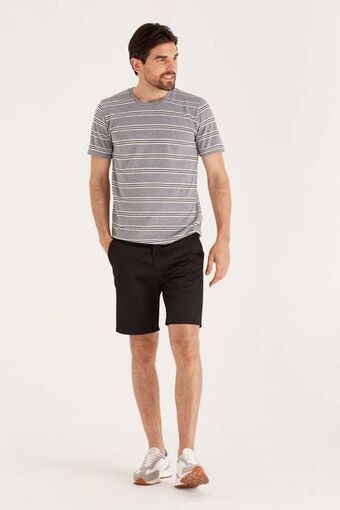 Macowens Bermuda de gabardina negra oferta