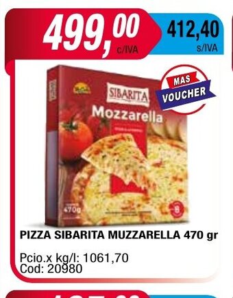 Maxiconsumo Pizza Sibarita Muzzarella 470gr oferta