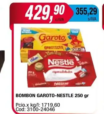 Maxiconsumo Bombon Garoto-Nestle 250gr oferta