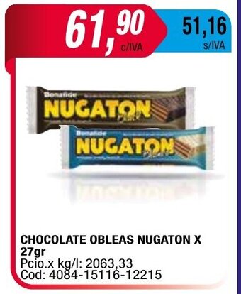 Maxiconsumo Chocolate Obleas Nugaton x 27gr oferta