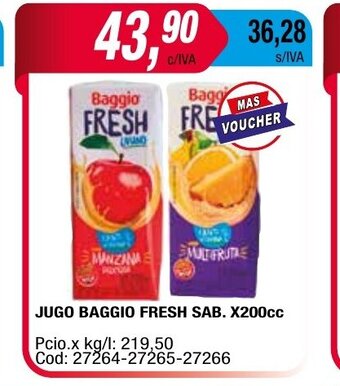 Maxiconsumo Jugo Baggio Fresh Sab. x 200cc oferta