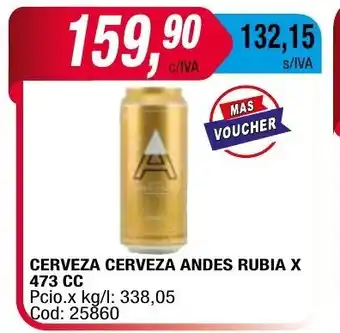 Maxiconsumo Cerveza Cerveza Andes Rubia x 473cc oferta